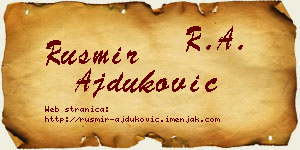 Rusmir Ajduković vizit kartica